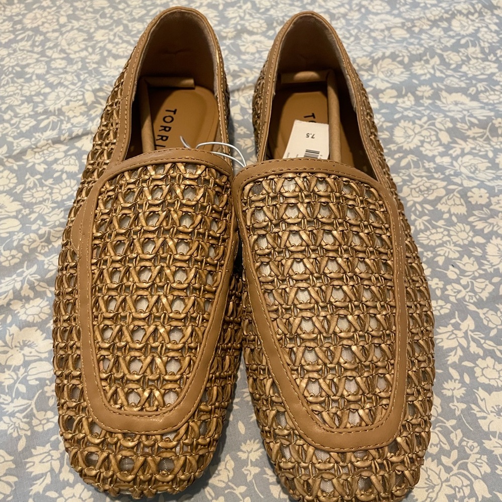 Torrid Woven Tan Woven Slip-On Loafers 7.5